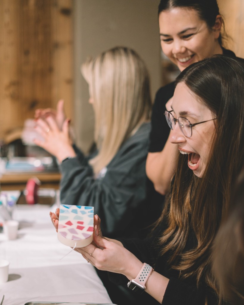 candle making, art candle making, sculpted candle making, creative workshop, Muji community event, bysannita, team building, mental health